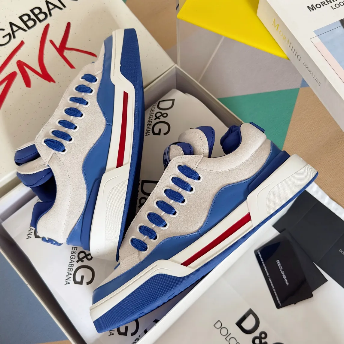 Factory price: 458💰D&G's latest Cushion series casual sports shoes, dad shoes, running shoes, original purchase and development, production, handmade, but always looking to the future. The new Cushion sneakers feature a two-tone suede upper accented by a mesh contrasting printed DG cross logo on the side. The lightweight, grippy rubber outsole adopts an innovative design to provide excellent performance, and the jacquard label adds timeless style. Exquisite packaging at the delivery counter🛍📦 ▪️ Fabric: Original custom-made first-layer cowhide ▪️ Lining: Original custom-made breathable towel lining ▪️ Sole: Original open-molded rubber material ▪️ Bottom thickness: 3.5CM ▪️ Size: Men's 38-45